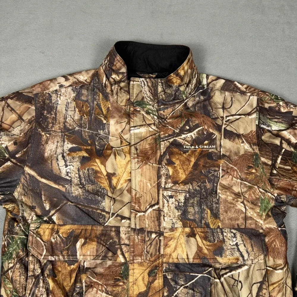 Field & Stream Mens Realtree Camo Hunting Jacket Small Insulated Full Zip Brown - Picture 2 of 8